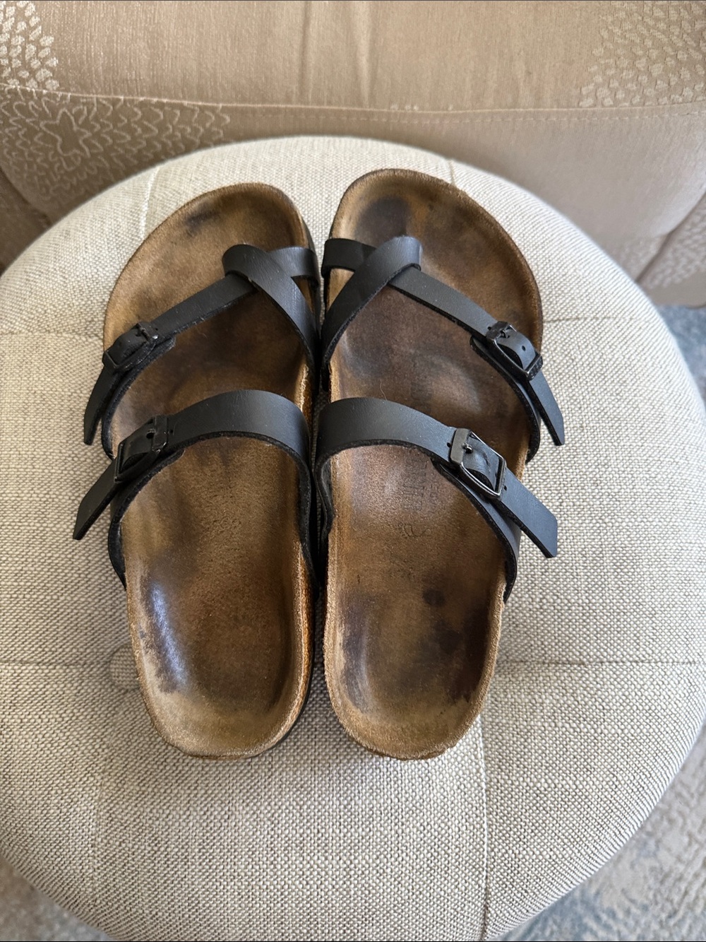 Birkenstock Black Leather Two-strap Sandals - Picture 3 of 7